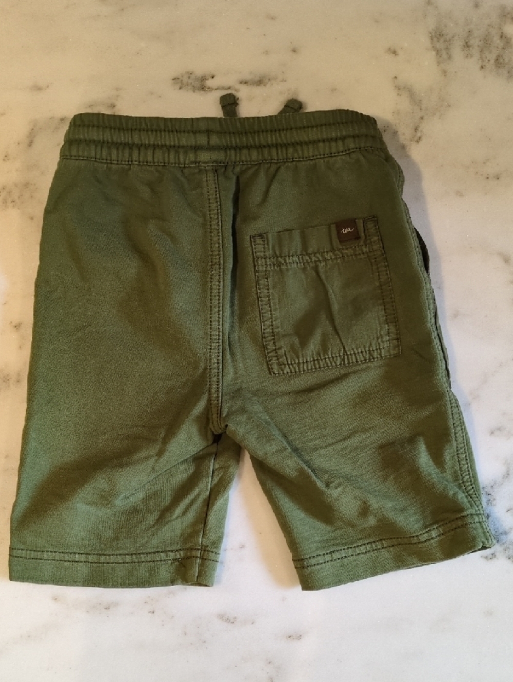 Tea Collection Boys Shorts Bundle Size 4 EUC Pull-On Summer Olive Navy & Gray - Picture 7 of 10